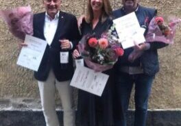 Vinnarlaget Marie Vigetoft, Clas Runnberg och Peter Harletun i KWV Roodeberg Vision blendingtävling 2019 